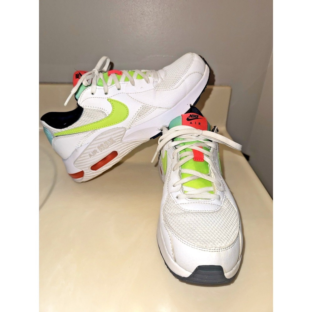 Nike Air Max Excee Gel Sneakers Shoes Neon Pink Green Women's Size 8 Lace UP